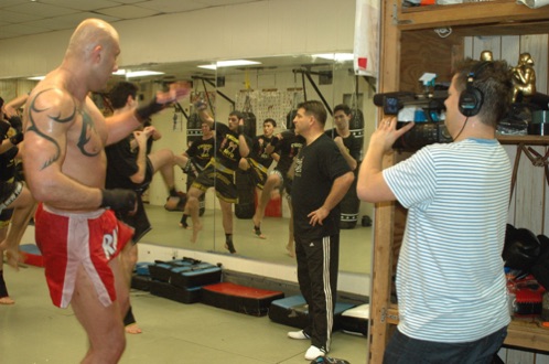 MMA fighter Radu Spinghel in training, Brooklyn, NYC
